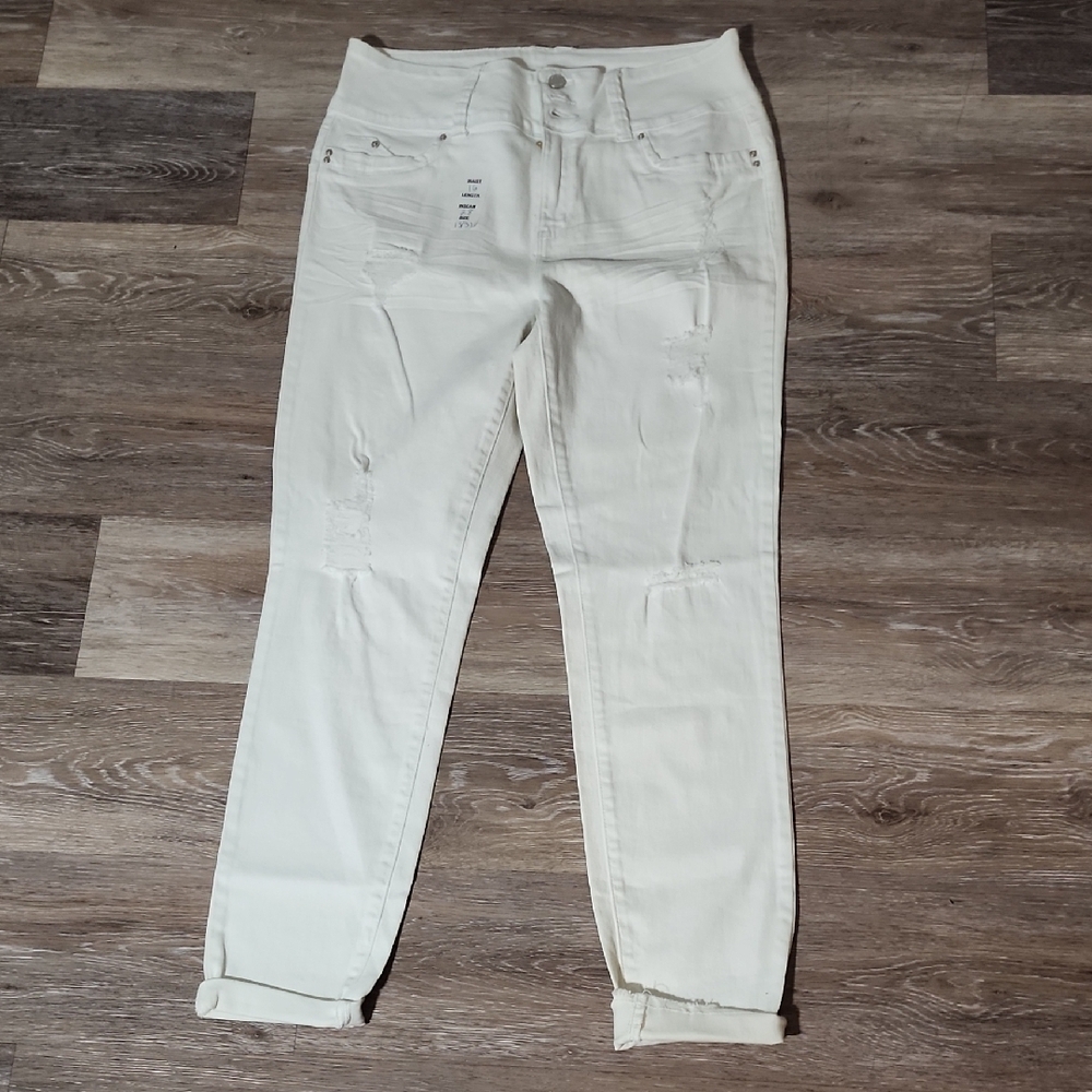 Stylish Cream Skinny Jeans for Women